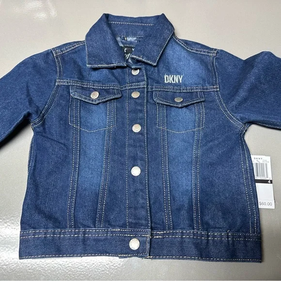 New DKNY GIRLS' DENIM JACKET 🧥 - Picture 1 of 6